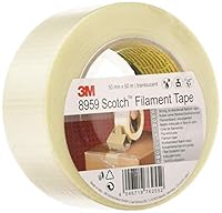 Scotch Filamentklebeband 8959 transparent 50mm x 50m / Kreuzgewebtes Glasfaser Spezialklebeband universell einsetzbar und leistungsstark / 1-er Pack
