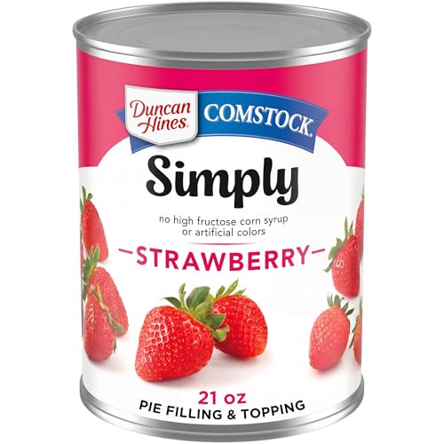 Duncan Hines Comstock, Strawberry Pie Filling and Topping, Ready to Use, 21 oz.