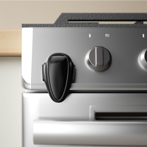 EUDEMON Childproof Oven Door Lock, Baby Safety Oven Lock, Oven Front Lock Easy to Install and no Tools Need or Drill (Jet Black, 1 Pack)