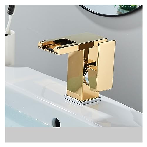 Mitigeur de bassin cascade LED or luxe pour vasque - 2