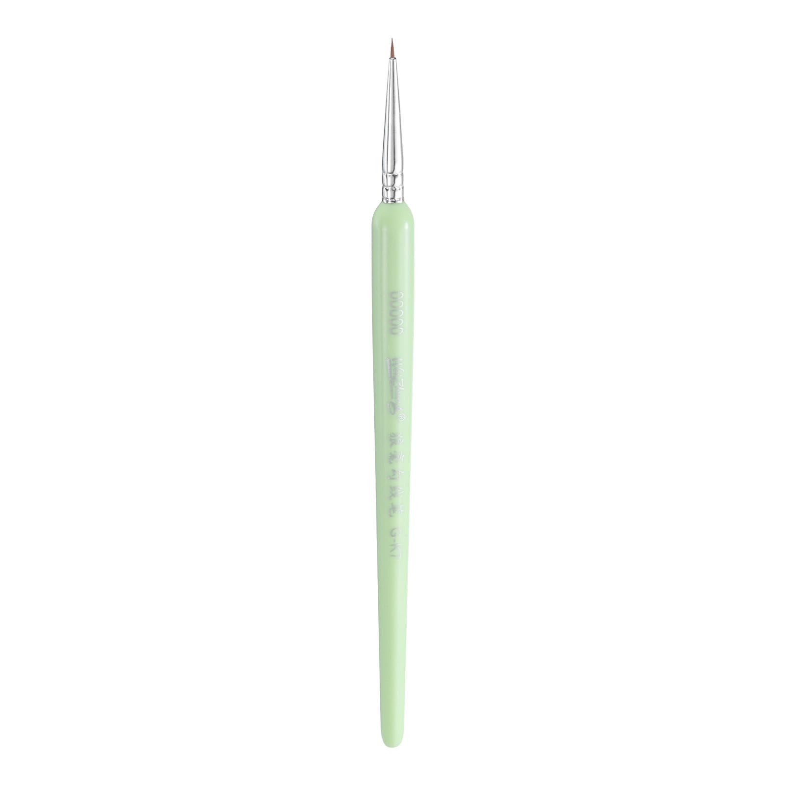 Set 11 Pennelli Per Miniatura In Nylon - Sourcing Map - Da 00000# A 7# - Per Acquerello, Olio, Acrilico, Modellismo - Manico In Legno (Rosa)