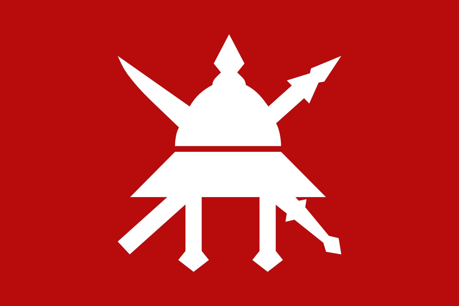Drapeau Large Infantry Divisions Myanmar Army Écusson Militaire Collection Vexillologie