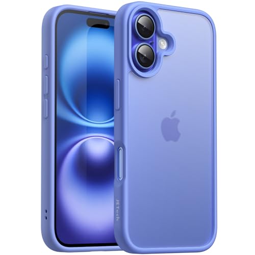 Image of JETech Matte Cover Case for iPhone 16 Plus 6.7-Inch, Shockproof Military Grade Drop Protection, Frosted Translucent Back Phone Cover, Anti-Fingerprint (Ultramarine)