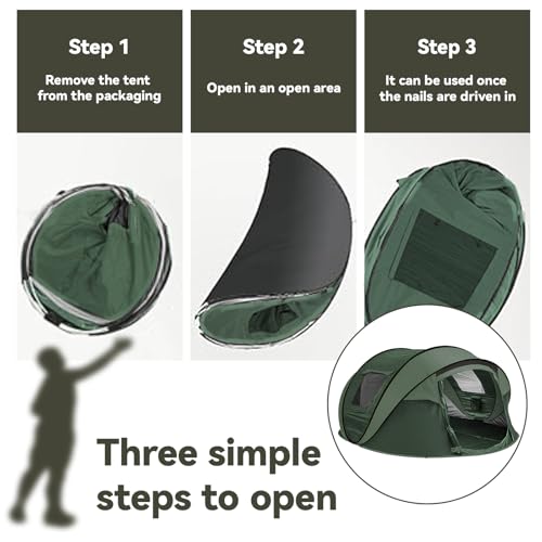 Camping Instant Tent,4-6 Person Pop Up Tent, Water Resistant Dome Tent, Easy Setup for Camping Hiking and Outdoor, Portable Camping Tent with Carry Bag image 1