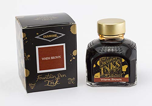 DIAMINE 80 ml Bottle Fountain Pen Ink, DARK BROWN by Diamine