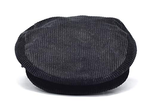 Casquette plate en velours noir pour vos balades urbaines et sorties hivernales