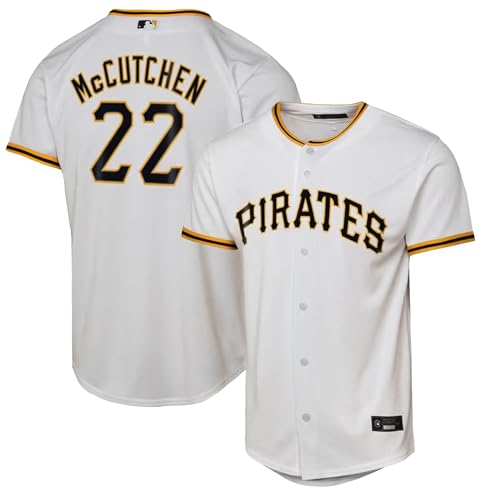 Outerstuff Andrew McCutchen Pittsburgh Pirates #22 MLB Kids Youth Boys 4-20 White Home Player Jersey - Small 8
