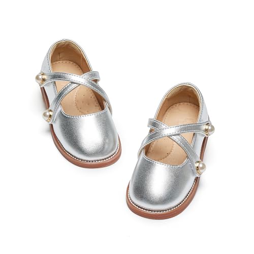 Image of Flaryzone Toddler Little Girl Mary Jane School Uniform Oxfords Flat Dress Shoes