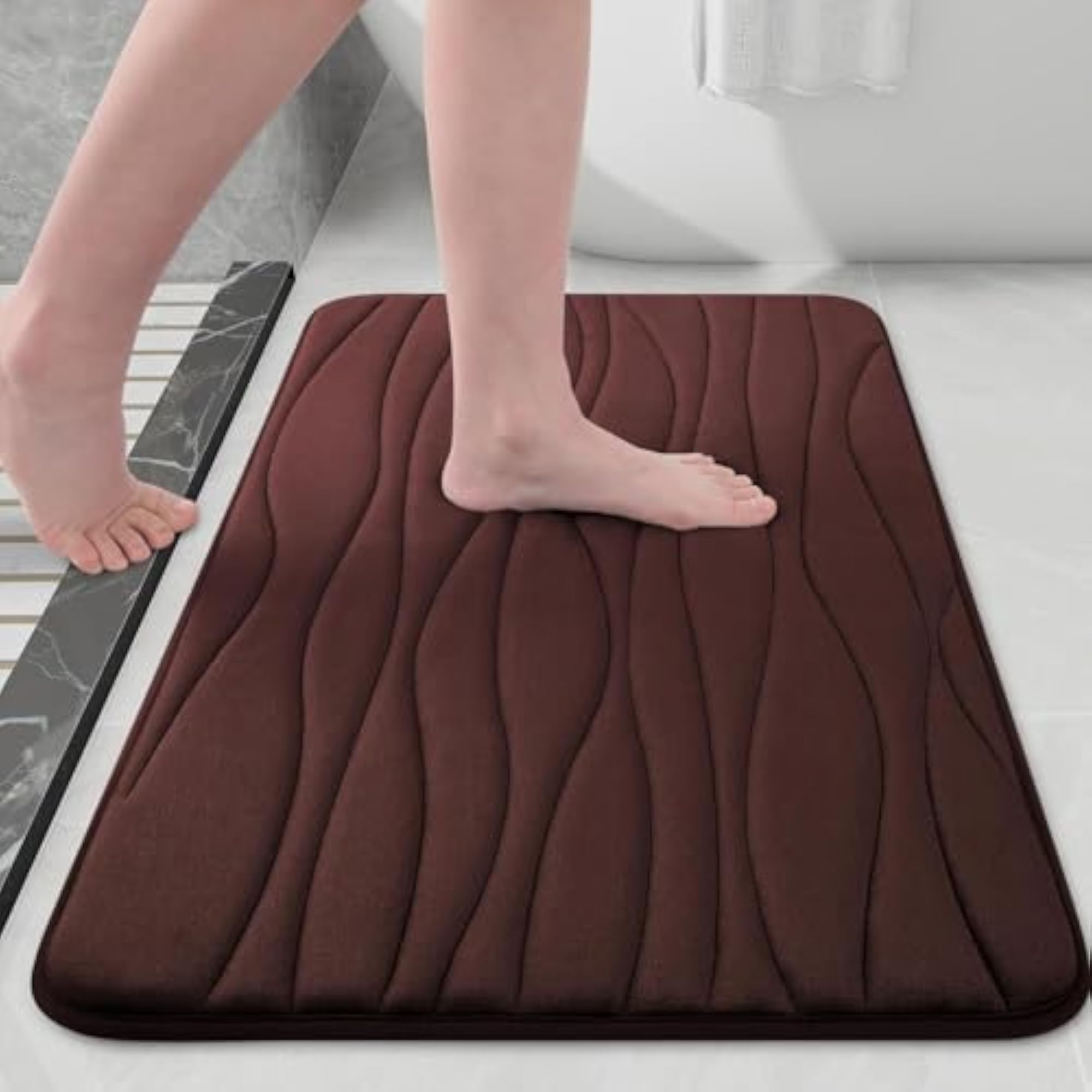 Nonslip Bathroom Bath Mats, Stylish Doormat Water Absorbent