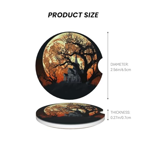 2 Posavasos de Cerámica para Auto con Base de Corcho miniatura 3