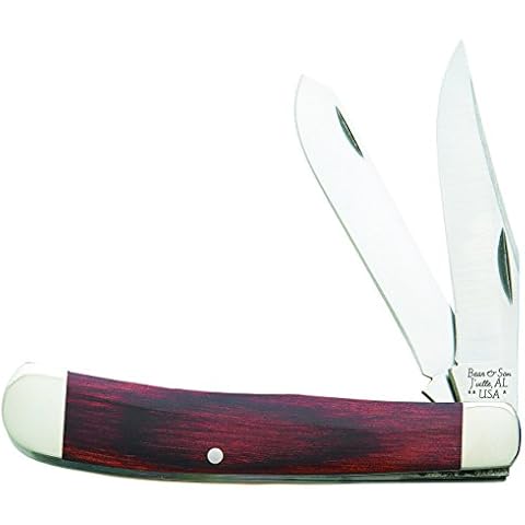 Bear & Son 254R Rosewood Two-Blade Large Trapper Slip Joint Knife, 4 1/8-Inch Cover