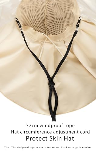 Sombreros de malla para mujer con protección UV y bufanda miniatura 5