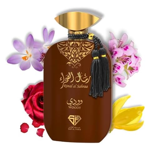 SAIF AL FARES Rimal Al Sahraa Woody - Exquisite Parfum for Men | Spicy Floral Leathery Scent | Alcohol Free Arab Perfumes 3.4 Fl. Oz. Cover
