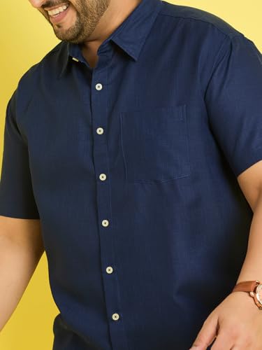 Image of Bigbanana Plus Size Men's Regular Fit Solid Shirt