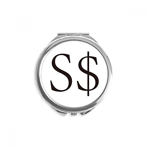 Miroir rond de poche dollar de singapour idée cadeau originale