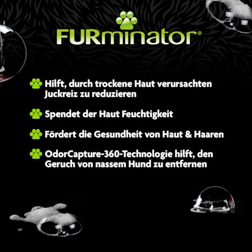 FURminator Sensitive Skin Hunde-Shampoo - Premium Shampoo für Hunde mit sensibler Haut, reduziert durch trockene Haut verursachten Juckreiz, 473 ml