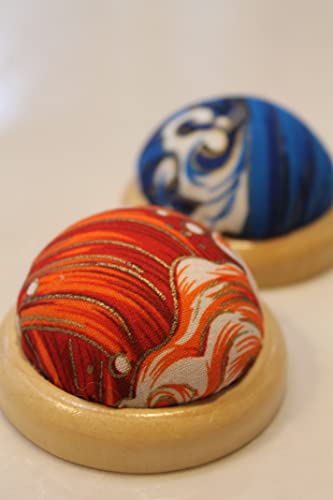 Fair Goods Pin Cushions For Sewing Cute, Dramatic And Retro (Blue Ocean Waves With Gold) #TOP5