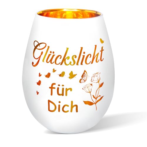 Aomaic Windlicht Glückslicht mit Gravur 01