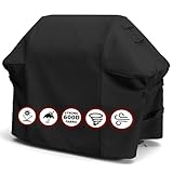 SHINESTAR 600D Oxford Grill Cover for Weber Spirit 200/300 & Genesis II, 52 Inch Heavy Duty Waterproof BBQ Cover with Triple Lock Windproof Straps, Built-in Ventilation Ports