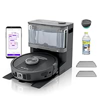 Shark Robot Vacuum & Mop Combo, PowerDetect NeverTouch, Self-Emptying & Self-Refilling, 60-Day Debris Capacity, 30-Day Refill Tank, Pad Dry, 5 Intelligent PowerDetect Cleaning Technologies, RV2820YE