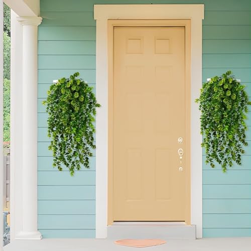 WYTE ORIGIN Artificial Hanging Plants Fern Vine - Fake Ivy Leaves Decoration for Indoors & Outdoors, Faux Foliage Greenery Decor for Living Room, Balcony, Garden, Bedroom 2Pcs (Green-i)