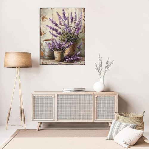 Image of WUSARPLY Rustic Flowers Stamped Cross Stitch Kits for Beginners Adults