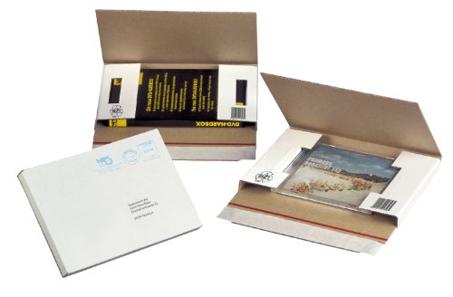 NIPS 146180161 CD/DVD-CASE Versandverpackung ohne Fenster, 223 x 155 x 20 mm, 50 Stck. gebündelt, weiß Cover