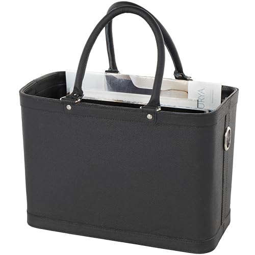 Deco 79 Leather Handmade Decorative Magazine Holder Box Style Single