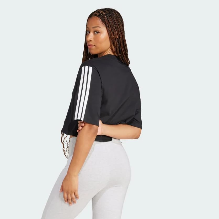 adidas Womens Essentials 3-Stripes Cotton Loose T-Shirt