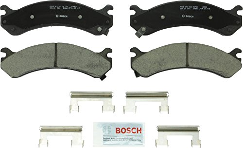 BOSCH BC784 QuietCast Premium Ceramic Disc Brake Pad Set - Compatible with Select Chevrolet Avalanche, Silverado, Express, Suburban; GMC Savana, Sierra, Yukon; Hummer + More; FRONT