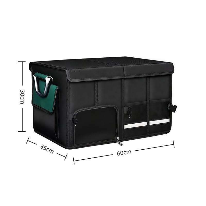 Organizzatore Bagagliaio Auto per Fiat Multipla/Idea/Sedici Contenitore Portaoggetti Pieghevole in Nylon Scatola Cargo per Auto con Scomparto Scarpe e Tasche a Rete,Green