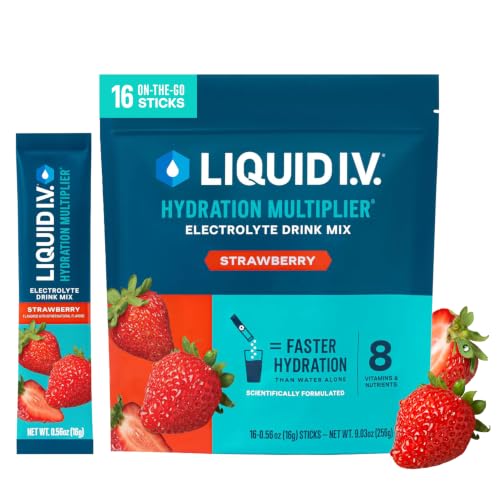 Liquid I.V. Hydration Electrolytes, Strawberry, 16 Count