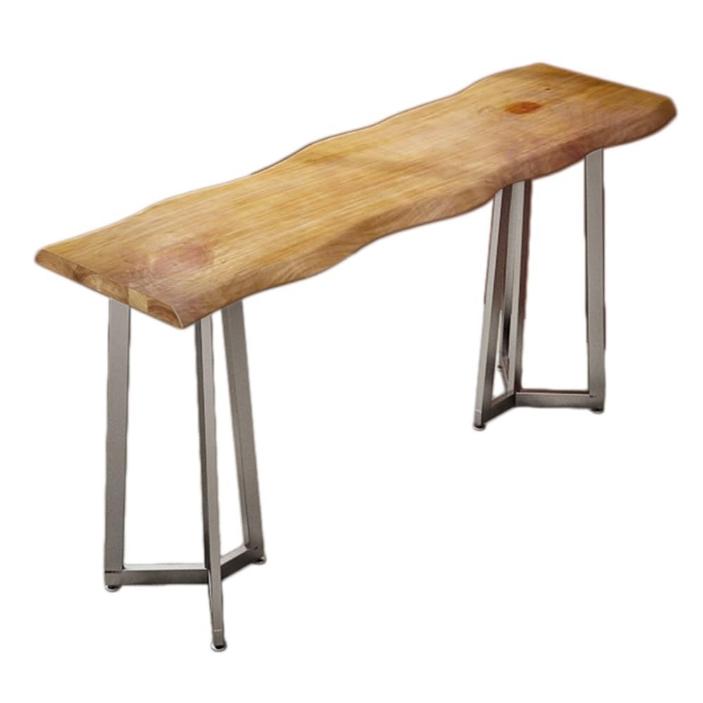 Table de Bar Table de Bar Longue en Bois avec Cadre métal, Hauteur comptoir, for Cuisine, Salle à Manger, Salon(180x45x105cm)
