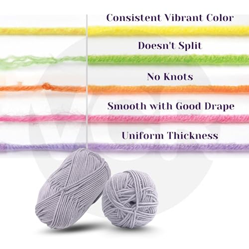 Image of VCR Lavender Yarn, 100 Grams Hank, 190 Meters Length, Acrylic Ball for Crochet and Knitting, Soft Crosia Threads, Pack of 1 Yarn, Suitable for DIY Crafts