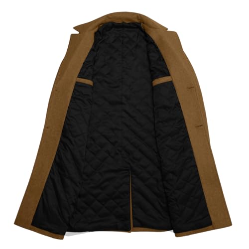 WULFUL Men Wool Trench Coat Slim Fit Winter Coat4