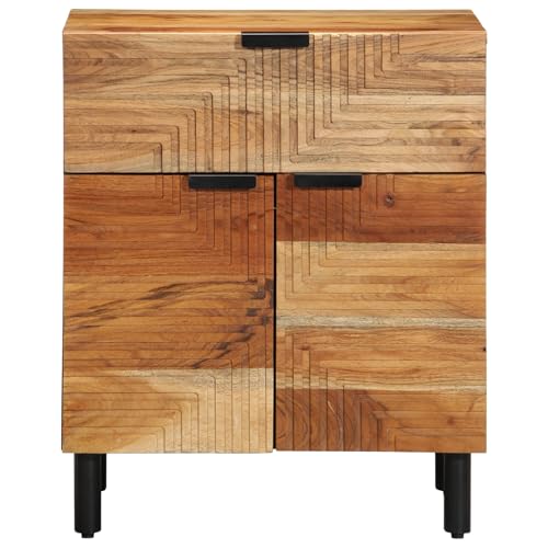 Table de chevet compacte en bois d'acacia pour optimiser les petits espaces - 6