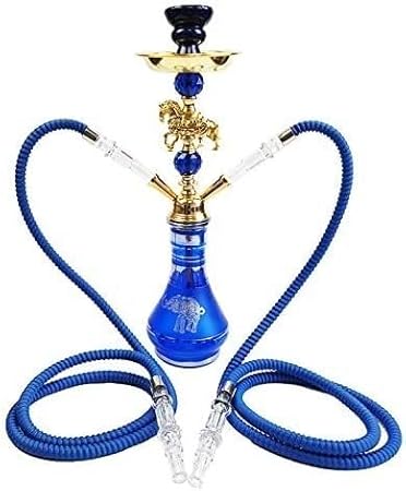 LSZ Cachimbas y Accesorios 19 '' Retro Hookah Shisha Set, 2 Hose Hookah con luz for el Club de Fiesta Cachimbas y Accesorios