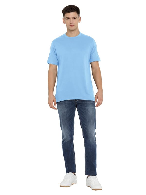 Image of AMERICAN CREW 100% Supima Cotton Round Neck T-Shirt for Men