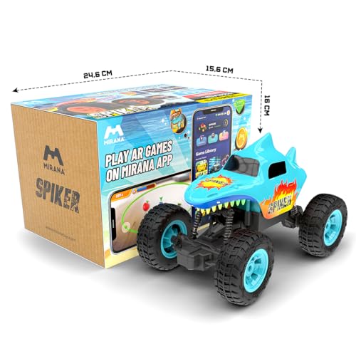 Image of Mirana Spiker 2WD RC Car for Kids | High-Speed ATV Remote & App-Controlled Rock Crawler | USB Rechargeable Offroad Monster Truck with Bluetooth Speakers & RGB Lights | for Boys & Girls (Sky Blue)