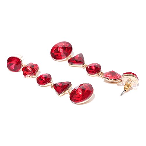 Geometric Crystal Drop-Earrings for Women