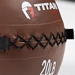 Titan Fitness Soft Leather Medicine Wall Ball Durable, Endurance, Cardio, Core Strength - Image 4