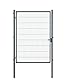 Gartentor | extra breit, B150 x H180 cm | Anthrazit RAL 7016 | Einzeltor inkl. Torpfosten & Schließzylinder | verzinkt & pulverbeschichtet | UV- und witterungsbeständig
