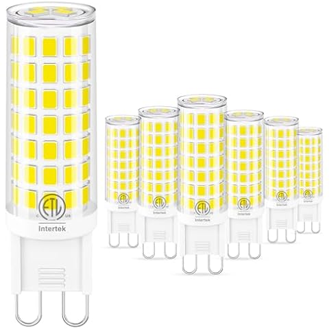hansang G9 Led Light Bulb,6W Chandelier Light Bulbs (60W Halogen Equivalent),88PCS LED,6000K Daylight White,Non-dimmable,G9 Bi Pin Base,360 Degrees Beam Angle,600LM,Pack of 6 Cover