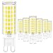 Hansang G9 Led Light Bulb,6W Chandelier Light Bulbs (60W Halogen Equivalent),88PCS LED,6000K Daylight White,Non-dimmable,G9 Bi Pin Base,360 Degrees Beam Angle,600LM,Pack of 6