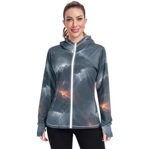 Rashguard SPF 50 pour femme léger avec capuche et manches longues