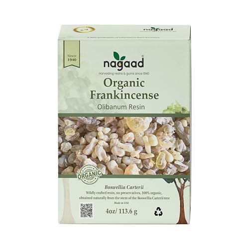 Organic Frankincense Resin (Boswellia Carterii), 4 oz – USDA Certified Chruch Incense, Premium