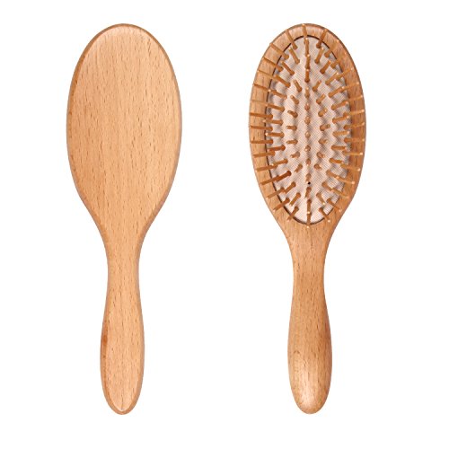 Wecoola Wooden Bristle Hair Brush Is A Wood Brushes With Wooden Bristles Can Stimulate Scalp To Help Scalp Massage & Hair Growth,As Gift For Mother & Father & Friedn All Hair Type #TOP7
