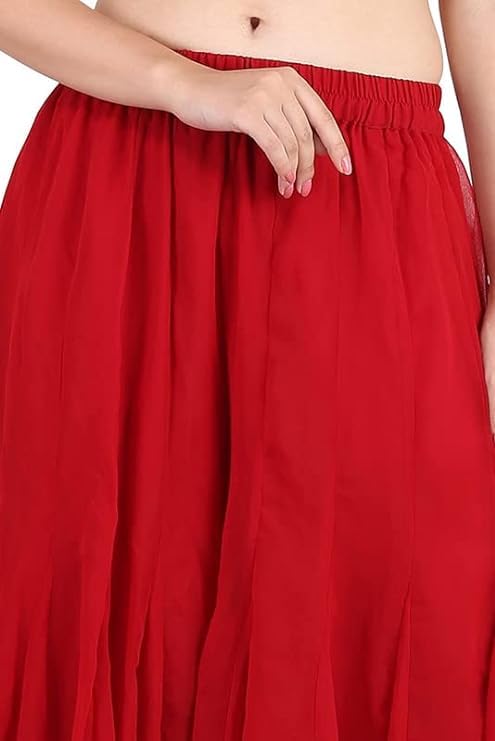 Image of Kvish Regular Loose Fit Solid Colour Georgette Flared Sharara Palazzo for Women