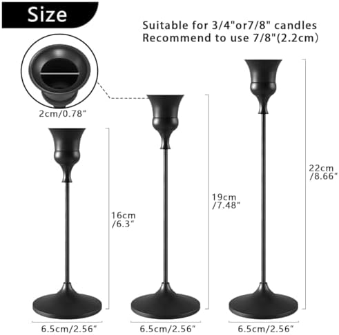 Candle Holder Bases - Matte Black Home Decor
