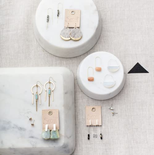 Scout Curated Wears - Stone Prism Hoop Earring - Opalite/Gold4